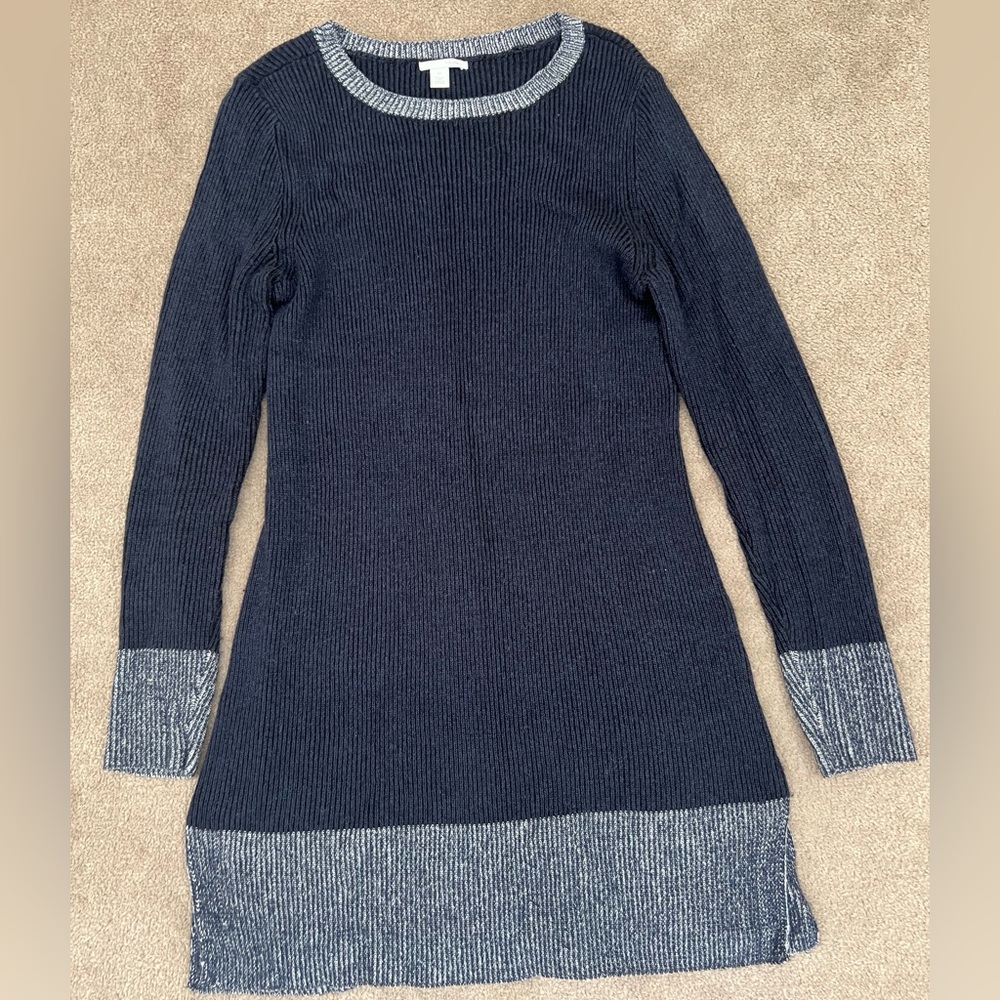 Halogen Navy and White Knit Sweater